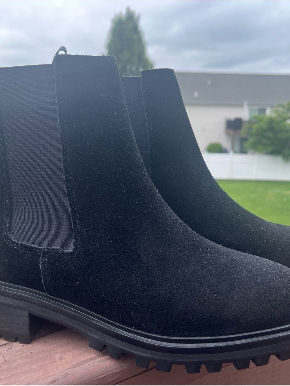 Quince Black Suede Chelsea Ankle Boots